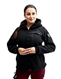 RevolutionRace Sherpa Hoodie für Damen, Outdoor Fleecejacken perfekt für Wanderungen und Outdoor-Abenteuer, Caviar, S