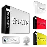 SNYDER - SNY Soft Plus Premium Golfbälle | 12 Stück | Ideal für: Weite Distanzen, gerade Flugbahnen & maximale Kontrolle | Golfball Farbe: Weiß matt