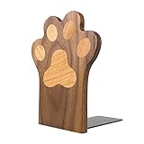 XXXXW Einzigartige Buchstützen 1 stück Katze Pflanze walnussholz Buch Stehen Desktop Organizer Office Home stationäre bookends Natur Holz buchenden Stand Halter Regal Buchhalter (Color : A)