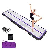 HIJOFUN Aufblasbare Gymnastik Tumbling Matten 3/4/5/6M 20CM Höhe Trainings Matte Länge Bodenmatte Inflatable Yoga Matte Taekwondo Air Floor Track