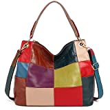 Segater Damen Random Multicolor Tote Bag Handtasche Würfelspleißdesign Umhängetasche Bunte Shopper-Umhängetasche Schulranzen Geldbörsen