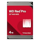 WD Red Pro interne Festplatte 4 TB (3,5 Zoll, NAS Festplatte, 7.200U/min, 256 MB Cache, SATA 6 Gbit/s, NASware-Technologie, für NAS-Systeme im Dauerbetrieb, stoßfest) rot