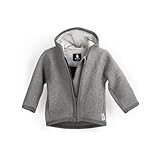 Ehrenkind® Walkjacke | Jacke für Kind aus Natur Schurwolle mit Reißverschluss | Walk Jacke für Baby | Grau Gr. 110/116