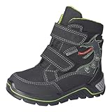 RICOSTA Jungen Winterstiefel GRISU, Kinder Boots, Weite: Mittel, lose Einlage, Sympatex, Blinklicht, Outdoor-Kinderschuhe, warm, schwarz (090), 35 EU