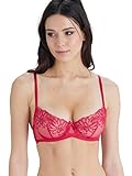 Pretty Polly Balconette-BH für Damen, Pfingstrosen-Stickerei, nicht wattiert, Rosa (Crimson), 80A