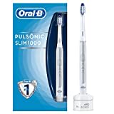 Oral-B Pulsonic Slim 1000 Elektrische Schallzahnbürste, mit Timer und Aufsteckbürste, silber