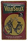 30 x 20 cm Retro Blechschild passend für Velosolex Moped, Motorrad Fans, Deko Werkstatt, Garagen Schild, geprägtes Stahlblech