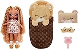 Na! Na! Na! SurpriseTeens Modepuppe - Pyjamaparty - LARA VONN - Von Teddybären inspirierte, weiche Plüschpuppe mit braunen Haaren - 27 cm groß - Zum Sammeln - Tolles Geschenk für Kinder ab 5 Jahren