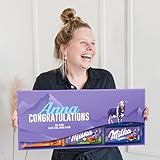 Riesen Milka Schokoladentafel personalisiert mit Namen & Botschaft - Geburtstagsgeschenk für Männer & Frauen mit Milka Schokoladentafeln (12 Tafeln)