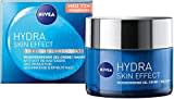 NIVEA Hydra Skin Effect Regenerierende Gel-Creme (50 ml), Nachtpflege für geschmeidige Haut über Nacht, leichte Nachtcreme mit purem Hyaluron [HA] für 72h Feuchtigkeit