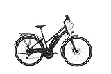 FISCHER E-Bike TREKKING Damen ETD 1822, Anthrazit, 28", RH 44 cm, Hinterradmotor 48 V/557 Wh