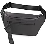 The Friendly Swede Bauchtasche Damen, Herren - Stylisch Gürteltasche Fanny Pack, Hüfttasche, Waist Bag VRETA Bum Bag Schwarz Matt