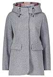 Amber & June Damen Winterjacke mit Kapuze Grey Melange,36