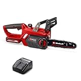 Einhell Akku-Kettensäge GE-LC 18/25-1 Li Kit Power X-Change (18 V, 23 cm Schnittlänge, 4,5 m/s Kettengeschwindigkeit, autom. Kettenschmierung, inkl. 1x 3,0 Ah Akku, 1x 5,2 Ah Akku + Ladegerät)