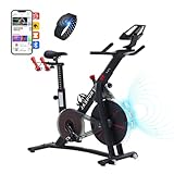 JASPORT Smart Indoor Speedbike S3 | leise Heimtrainer | Magnetbremssystem und kraftvoller Riemen | App mit Video on Demand Trainingskursen | Kinomap & Zwift kompatibel | inkl. Pulsgurt