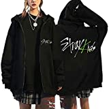 NCTCITY Herren Damen Kapuzenjacke Stray Kids Y2K Zip Hoodie MANIAC Bedrucken Lose Freizeit Streetwear Sweater Langarm Top Oversized Sweatshirt BangChan Hyunjin Han Felix Seungmin I.N