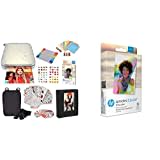 HP Sprocket Select Tragbarer Sofortbilddrucker mit 2,3 x 3,4 Zoll (Wei??) Kit: Zink-Papier 20er Pack, Fotoalbum, Stickersets Sprocket 5,8 x 8,7 cm Premium Zink Fotopapier mit selbstklebend