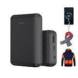 Kevis Tragbares Ladegerät, beheizte Weste, Jacke, Powerbank, 7,4 V, 3 A, USB, 20.000 mAh DC 3,5 mm, tragbare Batteriebank, Akkupack für iPhone, Samsung, Huawei, beheizte Kleidung, 1 Stück