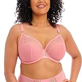 ELOMI Damen Matilda Plunge-BH, Undurchsichtige, Rose, 34GG