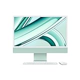 Apple 2023 iMac All-in-One Desktop-Computer mit M3 Chip: 8-Core CPU, 8-Core GPU, 24" 4.5K Retina Display, 8 GB gemeinsamer Arbeitsspeicher, 256 GB SSD Speicher, passendes Zubehör. Grün