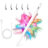 Tablet Stift Android Stylus Pen für Samsung/Huawei/Lenovo/Mi/Vivo, Universal Stift mit Hoher Präzision und Neigungs Empfindlichkeit(Weiß)