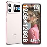 CUBOT A20 Handy Ohne Vertrag Android 14,6.8'' HD+ 12GB+128GB/1TB Erweiterbar Günstig Smartphone, Dual SIM 4G Simlockfreie Handys Octa-Core 90Hz,48MP+16MP,5100mAh,1,83'' Rückbildschirm,OTG-Rosa