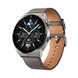 Huawei Watch GT 3 Pro 46mm Smartwatch, Titangehäuse, Saphirglas, Tauch Modus,Lange Akkulaufzeit, dratlosses Aufladen,Herzfequenz- und SpO2 Überwachung, Anrufe per Bluethooth, Deutsche Version, braun