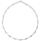 Vinani Damen Halskette 925 Silber - Collier mit beweglichen Glieder - glänzend mattiert - 925 Sterling Silber - Kette für Frauen aus Italien 2KB1