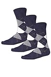 Posh Gear 3 Paar Alpaka Socken Carrosito Damen Herren, blau, Größe 38-40