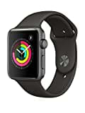 Apple Watch Seires 3 42mm (GPS) - Aluminiumgehäuse Space Grau Grau Sport Band (Generalüberholt)