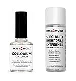 Collodium Narben-Fluid 10 ml Special FX Make-Up & Entferner 50ml - Horror Make-Up-Set