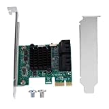 PCIE zu SATA Adapter, PCIE zu SATA 3.0 Erweiterungskarte, 4-Port PCIE zu SATA 3.0 Erweiterungscontrollerkarte Adapter 6G, SATA Controller Erweiterungskarte mit SATA3.0 Schnittstelle