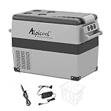 Alpicool CF45 45 Liter Kühlbox 12V tragbarer Mini-Kühlschrank elektrische Gefrierbox klein Gefrierschrank für Auto camping, Lkw, Boot und Steckdose mit USB-Anschluss, -20℃ bis 20℃