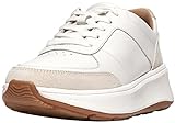 FitFlop Damen F-Mode Leather/Suede Flatform Sneakers Platform, Urban White, 38 EU