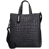 Liebeskind Berlin Paper Bag Tote Kroko, Medium (HxBxT 34cm x 29cm x 15cm), black