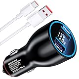 120W Zigarettenanzünder USB Ladegerät für Xiaomi Turbo Charge,USB Kfz Ladegerät Autoladegerät Dualport mit Typ C Ladekabel Car Charger für Mi 14 Ultra Redmi Note 13 Pro+ 12s 11 Pro 11s Poco F5 X6 Pro