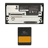 PS2-Netzwerkadapter-Set mit Kostenloser McBoot-Speicherkarte 16 MB, SATA-Schnittstellen-Festplattenadapter für PS2, Unterstützt Bis zu 2 TB SATA-Festplatte