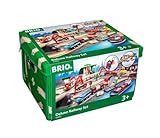 BRIO World 33052 Straßen & Schienen Bahn Set Deluxe – Straßen & Schienen für die BRIO Eisenbahn – Kleinkindspielzeug empfohlen für Kinder ab 3 Jahren, tolles