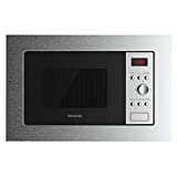 Taurus MO20IXD Digitale Einbau-Mikrowelle, 20 l, 800 W, Grill 1000 W, 5 Leistungsstufen, Schnellstarttaste, 8 automatische Menüs, Timer bis 35 min, einfache Installation, Edelstahl