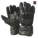 Gants Moto en Cuir Noir