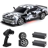 ACAMMZAR Ferngesteuertes Auto, 1:16 25KM/H RC Drift Car, 4WD RC Auto mit LED-Leuchten, Zwei Batterien, Geschenke für ab 4,5,6,7,8 + Jahre Kinder und Erwachsene