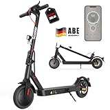 iScooter E Scooter mit Straßenzulassung, ABE Elektroroller Belastung bis 120kg, 30 km Reichweite, LED, 20km/h, 350W Motor, 8,5 Zoll Wabenreifen,Duales Bremssystem E Roller für Erwachsene