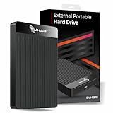 SUHSAI Tragbare Externe Festplatte USB 3.1, 2,5" Festplatte im Taschenformat Backup/Storage, 500GB HDD, Slim Hard Disk Kompatibel mit MacBook, PC, Laptop, Desktop, Chromebook (Schwarz)