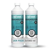 bio-chem Grauwassertank-Zusatz - 2X 1000 ml Konzentrat - Tank-Reiniger für Schmutzwasser-, Grauwasser- und Abwasser-Tank von Wohnmobil, Wohnwagen - Made in DE