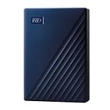 WD My Passport for Mac externe Festplatte 4 TB (mobiler Speicher, USB-C-fähig, herunterladbare Software, Passwortschutz, Mac kompatibel, einfach einzusetzen) mitternachtsblau