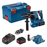 Bosch Professional 18V System Akku-Bohrhammer GBH 18V-28 CF (mit SDS plus, 3,3 J Schlagenergie, inkl. Schnellspannbohrfutter, 2x 0Ah ProCORE-Akku, Ladegerät, GDE 18V-16, in L-BOXX)