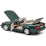 Norev NV183753 1:18 Mercedes-Benz SL 500 1999-Green Metallic Collectable Model, Multi