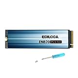 Ediloca EN870 Interne SSD 2 TB PCIe Gen4, NVMe M.2 2280, bis zu 7450 MB/s, 3D NAND TLC, Internes Solid State Drive, dynamischer SLC-Cache, kompatibel mit PS5 und PC