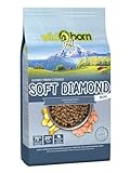 Wildborn Soft Diamond Mini 12 kg - Getreidefreies Hunde-Softfutter für kleine Rassen mit 75% Frischem Huhn, Schonend Garverfahren, Kleine Kroketten & Limitierte Rohstoffe