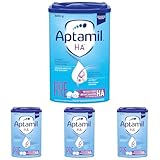 Aptamil HA PRE – Anfangsmilch von Geburt an, Mit DHA, Nur Laktose, Ohne Palmöl, Babynahrung, Milchpulver, 800 g (4er Pack)